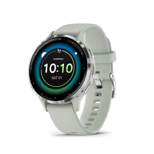 Garmin Venu® 3S - bezel Silver cu carcasă Sage Grey și curea din silicon 010-02785-01 - 1