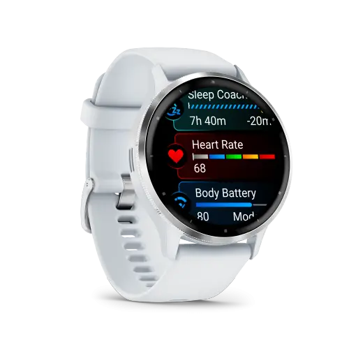 Garmin Venu® 3 - Venu® 3 Silver безел с Whitestone корпус и силиконова каишка 010-02784-00 - image 1