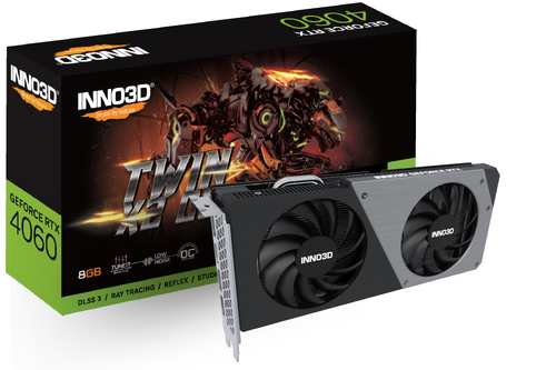 Видео карта, Inno3D GeForce RTX 4060 8GB GDDR6 Twin X2 OC
