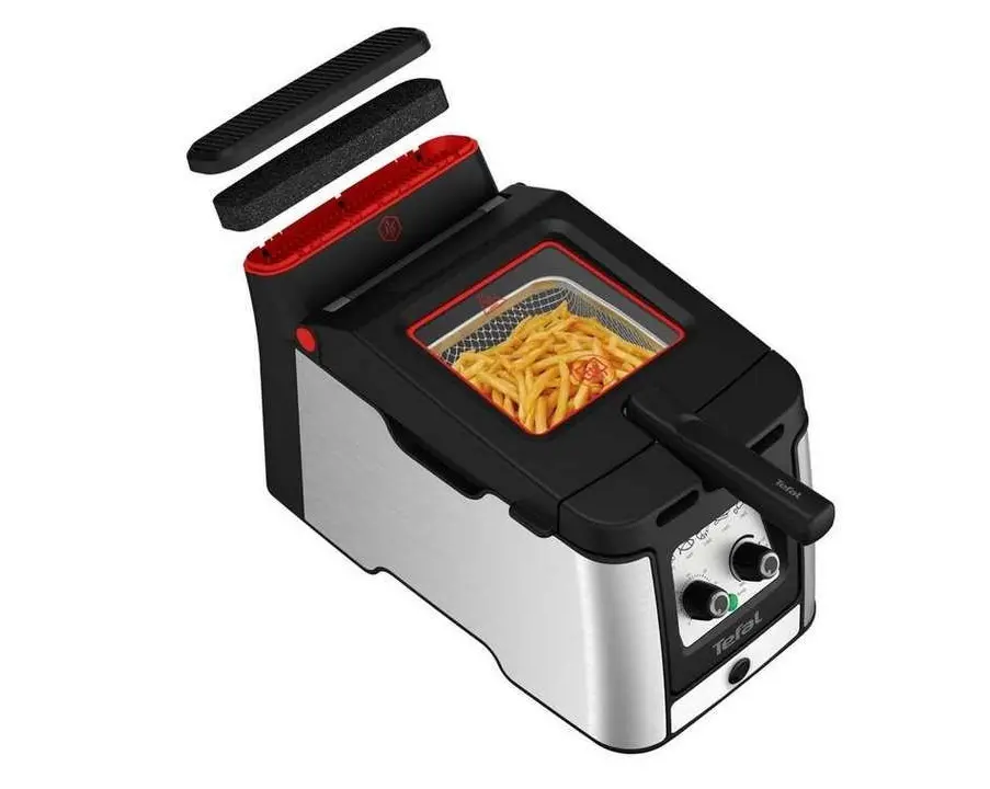 Φριτέζα, Tefal FR600D10, CLEAR DUO (ODORLESS), 1.2kg (3.5L), 2000W, ρυθμιζόμενη θερμοκρασία & χρονοδιακόπτης (30min), αφαιρούμενο δοχείο, cool touch - image 1
