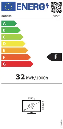 Монитор, Philips 325B1L, 31.5" IPS WLED, 2560x1440@75Hz, 4ms GtG, 250cd m/2, 1200:1, DCR 50M:1, Adaptive Sync, FlickerFree, Low Blue Mode, 3Wx2, Tilt, Height Adjust, Pivot, Swivel, 2xHDMI, DP, USB hub - image 7