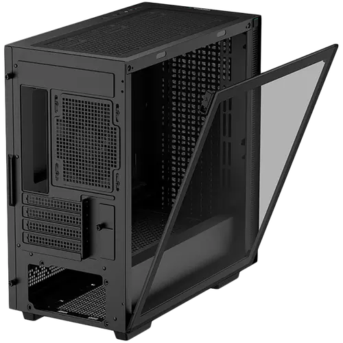 DeepCool CH370, Mid Tower, Mini-ITX/Micro-ATX, 2xUSB3.0, 1xAudio, 1x120mm Pre-Installed Black Fan, Tempered Glass, Mesh Panel, Black, R-CH370-BKNAM1-G-1 - image 4
