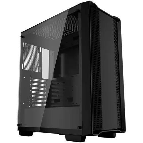 DeepCool CC560 Limited, Mid Tower, Mini-ITX/Micro-ATX/ATX, 1xUSB3.0, 1xUSB2.0, 1xAudio, No Fans, Tempered Glass, Mesh Panel, Black R-CC560-BKNAA0-C-1