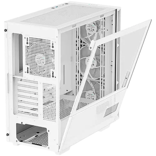 DeepCool CH560 Digital WH, Mid Tower, Mini-ITX/Micro-ATX/ATX/E-ATX, 1xUSB3.0, 1xType-C, 1xAudio, 3x140mm+1x120mm Pre-Installed ARGB Fans, Tempered Glass, Mesh Panels, Dual-Status Digital Display, GPU Support Arm, White, R-CH560-WHAPE4D-G-1 - 6