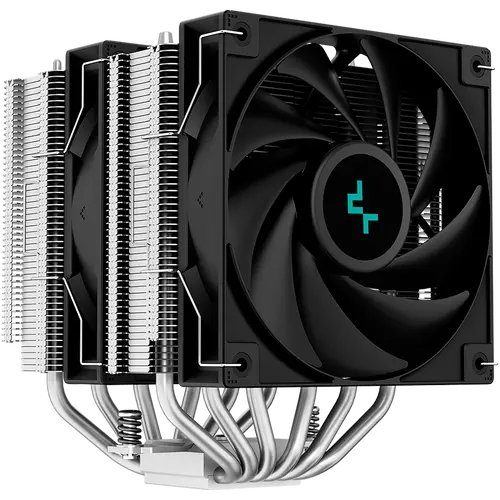 DeepCool AG620, CPU Air Cooler, 2x120mm PWM Fan, TDP 260W, 6 Heatpipes, LGA2066/2011-v3/2011/1700/1200/115x, AMD AM5/AM4, 129x136x157 mm(LxWxH), 2Y, R-AG620-BKNNMN-G-1 - image 1