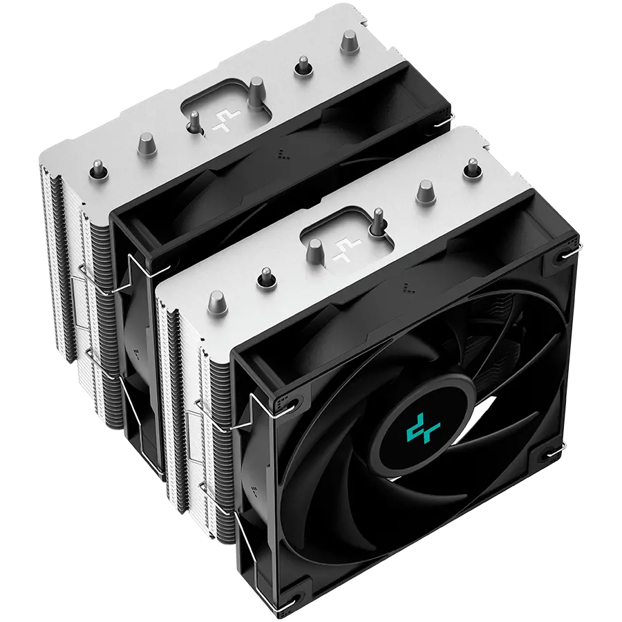 DeepCool AG620, CPU Air Cooler, 2x120mm PWM Fan, TDP 260W, 6 Heatpipes, LGA2066/2011-v3/2011/1700/1200/115x, AMD AM5/AM4, 129x136x157 mm(LxWxH), 2Y, R-AG620-BKNNMN-G-1 - image 2