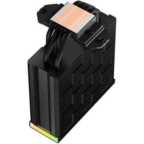 DeepCool AK400 Digital, CPU Air Cooler, 1x120mm FK120 PWM Fan, Digital Display, ARGB, TDP 220W, 4 Heatpipes, Black, LGA1700/1200/115x, AMD AM5/AM4, 126x97x156 mm(LxWxH), 3Y, R-AK400-BKADMN-G - image 4