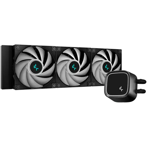 DeepCool LE720, 360mm CPU Liquid Cooler, 3x120mm ARGB PWM Fans, Anti-Leak Technology, ARGB Pump Top, Black, LGA 1700/1200/115x, AMD AM5/AM4, 3Y, R-LE720-BKAMMN-G-1 - image 1