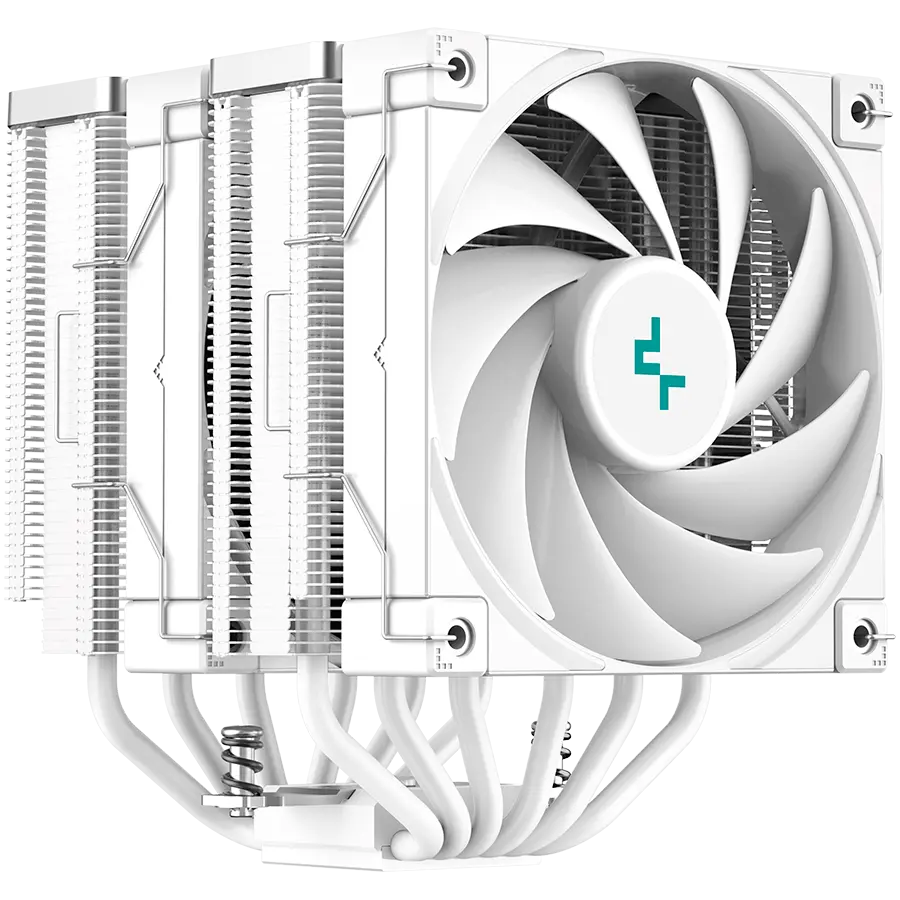 DeepCool AK620 WH, CPU Air Cooler, 2x120mm PWM FDB Fan, TDP 260W, 6 Heatpipes, White, LGA2066/2011-v3/2011/1700/1200/115x, AMD AM5/AM4, 129x138x160 mm(LxWxH), 3Y, R-AK620-WHNNMT-G-1 - image 1