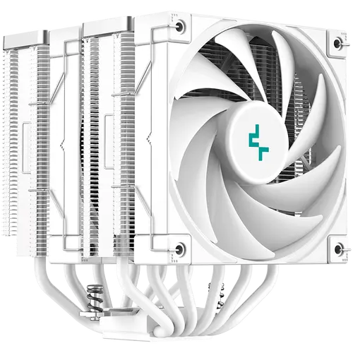DeepCool AK620 WH, CPU Air Cooler, 2x120mm PWM FDB Fan, TDP 260W, 6 Heatpipes, White, LGA2066/2011-v3/2011/1700/1200/115x, AMD AM5/AM4, 129x138x160 mm(LxWxH), 3Y, R-AK620-WHNNMT-G-1 - image 1