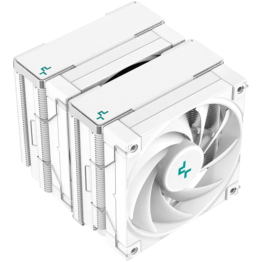DeepCool AK620 WH, CPU Air Cooler, 2x120mm PWM FDB Fan, TDP 260W, 6 Heatpipes, White, LGA2066/2011-v3/2011/1700/1200/115x, AMD AM5/AM4, 129x138x160 mm(LxWxH), 3Y, R-AK620-WHNNMT-G-1 - image 2