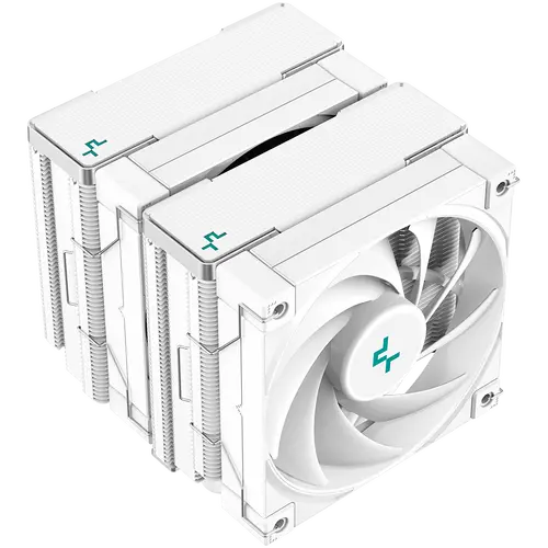 DeepCool AK620 WH, CPU Air Cooler, 2x120mm PWM FDB Fan, TDP 260W, 6 Heatpipes, White, LGA2066/2011-v3/2011/1700/1200/115x, AMD AM5/AM4, 129x138x160 mm(LxWxH), 3Y, R-AK620-WHNNMT-G-1 - image 2
