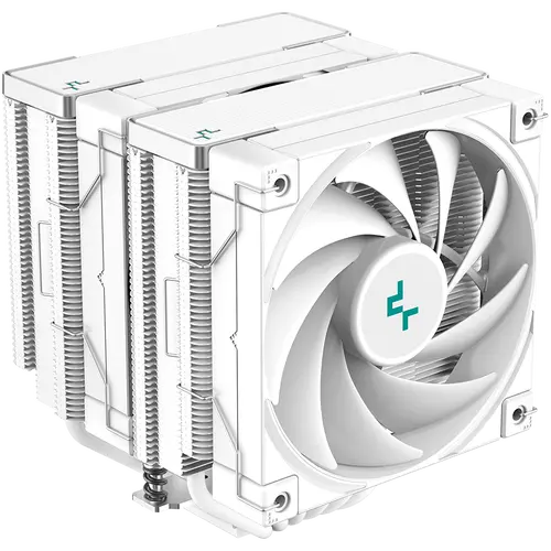 DeepCool AK620 WH, CPU Air Cooler, 2x120mm PWM FDB Fan, TDP 260W, 6 Heatpipes, White, LGA2066/2011-v3/2011/1700/1200/115x, AMD AM5/AM4, 129x138x160 mm(LxWxH), 3Y, R-AK620-WHNNMT-G-1