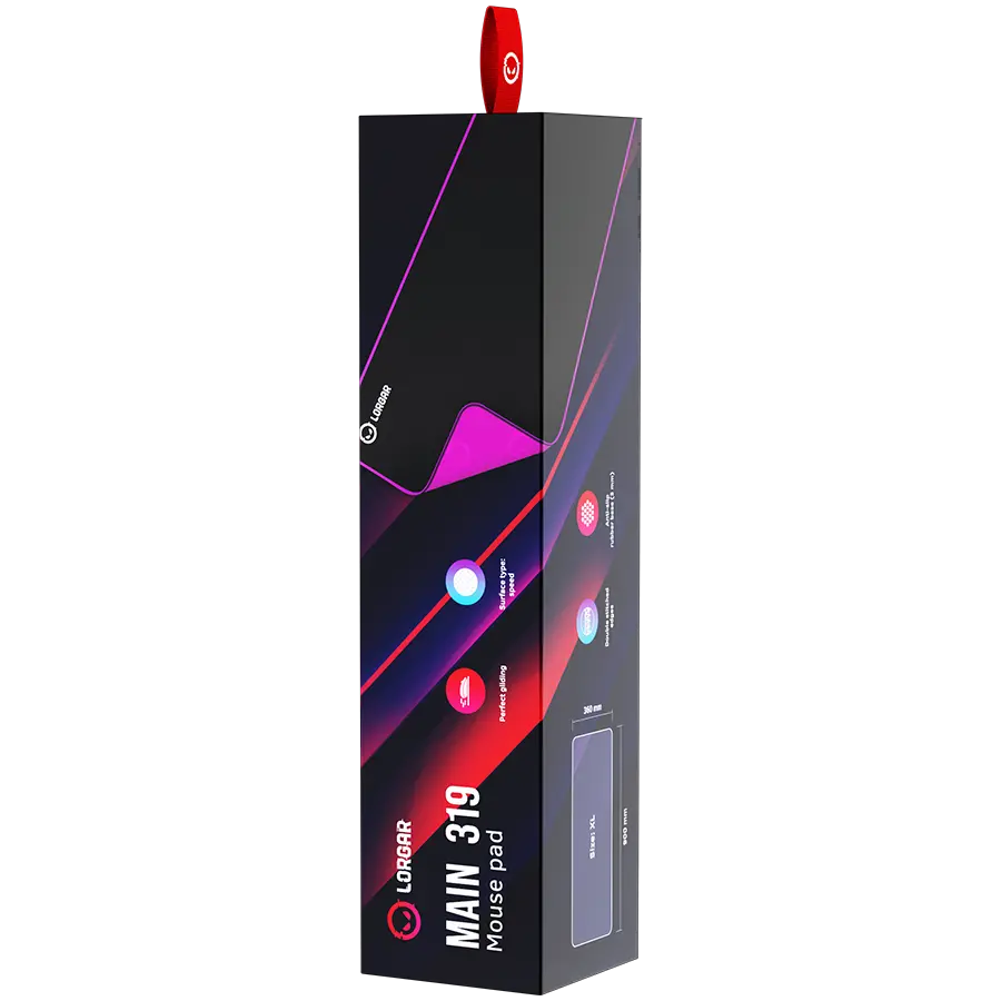 Lorgar Main 319, Gaming mouse pad, High-speed surface, Purple anti-slip rubber base, size: 900mm x 360mm x 3mm, weight 0.6kg - image 7