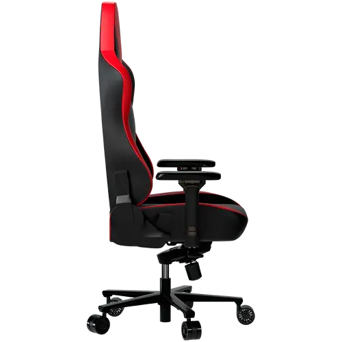 LORGAR Base 311, Gaming chair, PU eco-leather, 1.8 mm metal frame, multiblock mechanism, 4D armrests, 5 Star aluminium base, Class-4 gas lift, 75mm PU casters, Black + red - image 2