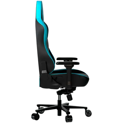 LORGAR Base 311, Gaming chair, PU eco-leather, 1.8 mm metal frame, multiblock mechanism, 4D armrests, 5 Star aluminium base, Class-4 gas lift, 75mm PU casters, Black + blue - image 2