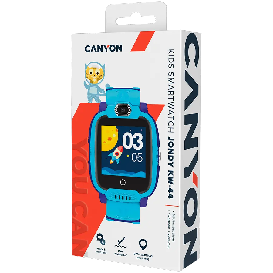 CANYON kids watch Jondy KW-44 4G Camera GPS Music Blue - image 3