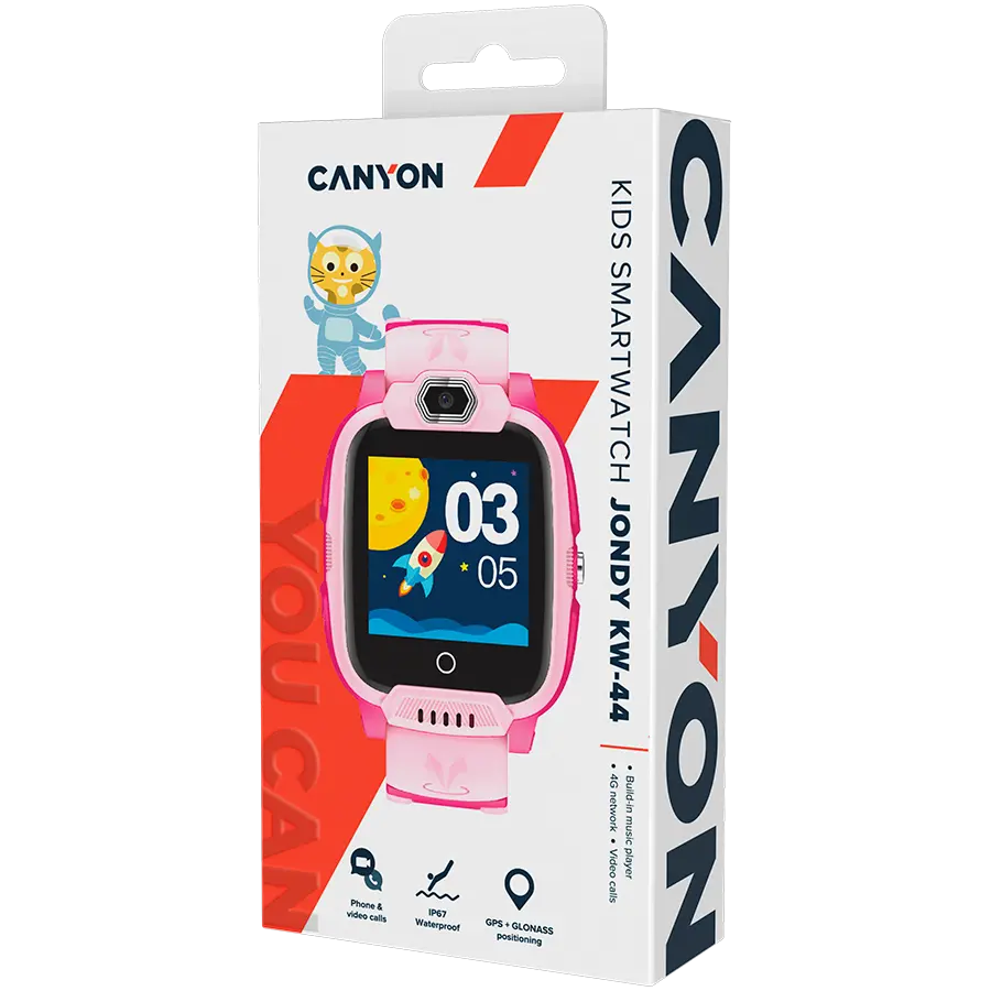 CANYON kids watch Jondy KW-44 4G Camera GPS Music Pink - image 3