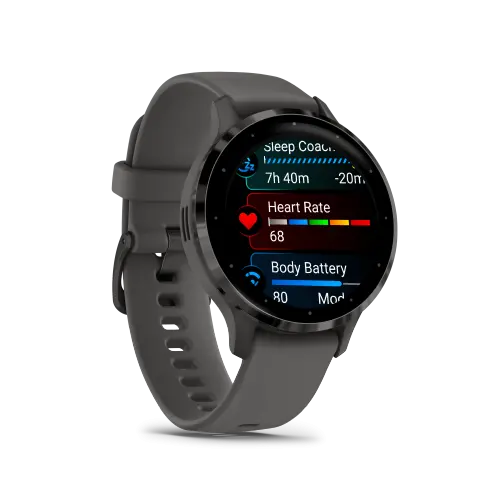 Garmin Venu® 3S - Soft Gold безел с French Grey корпус и кожена каишка 010-02785-55 - image 1