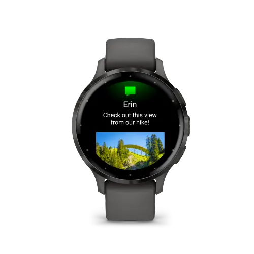 Garmin Venu® 3S - Soft Gold безел с French Grey корпус и кожена каишка 010-02785-55 - image 2