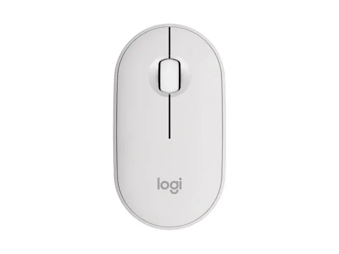 Мишка, Logitech Pebble Mouse 2 M350s - TONAL WHITE - BT - N/A - EMEA-808 - DONGLELESS