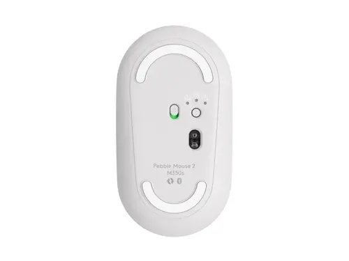Мишка, Logitech Pebble Mouse 2 M350s - TONAL WHITE - BT - N/A - EMEA-808 - DONGLELESS - image 2