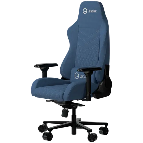 LORGAR Ace 422, Gaming chair, Anti-stain durable fabric, 1.8 mm metal frame, multiblock mechanism, 4D armrests, 5 Star aluminium base, Class-4 gas lift, 75mm PU casters, Blue - image 1