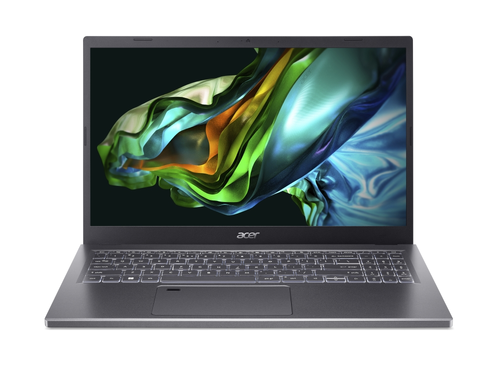 Лаптоп, Acer Aspire 5, A515-58M-56WA, Intel Core i5-1335U (1.3GHz up to 4.60GHz, 12MB), 15.6" FHD IPS SlimBezel, 16 GB DDR5, 512GB PCIe NVMe SSD, Intel Iris Xe Graphics, Wifi 802.11AX, BT, HD Cam, KB Backlight, Fingerprint reader, Linux, Gray