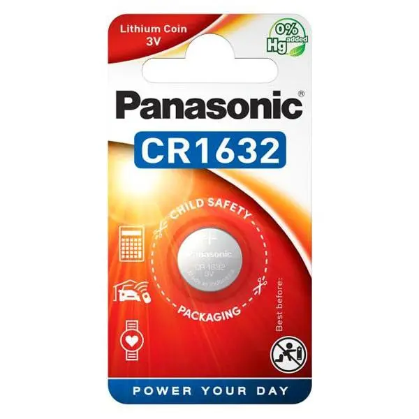 Батерия литиева CR1632 3V PANASONIC, 1 бр. блистер /цена за 1 бр./