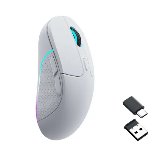 Геймърска Безжична мишка Keychron M3, Matte White - image 1