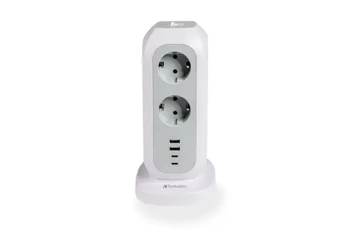 Πολύπριζο, Verbatim EUPT-01 EU Power Tower 11 AC με 2 x USB-C / 2 x USB-A - 3