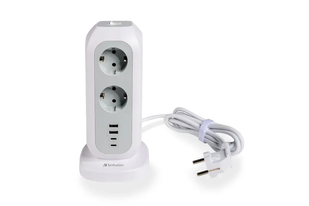 Πολύπριζο, Verbatim EUPT-01 EU Power Tower 11 AC με 2 x USB-C / 2 x USB-A - image 3