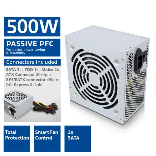 Захранващ блок Eminent EM3907, ATX 500W V3.1 - image 1