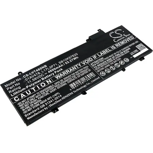 Μπαταρία φορητού υπολογιστή CAMERON SINO, Για LENOVO ThinkPad T480s, L17L3P71, 11.58V, 4600mAh - 2
