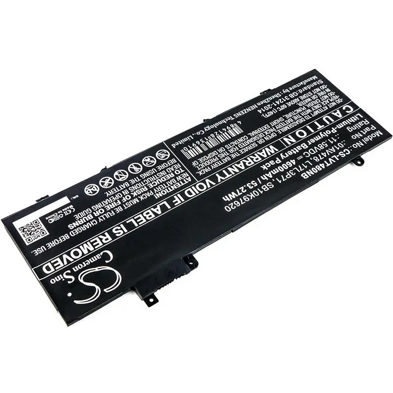 Батерия за лаптоп CAMERON SINO, За LENOVO ThinkPad T480s, L17L3P71, 11.58V, 4600mAh - image 2