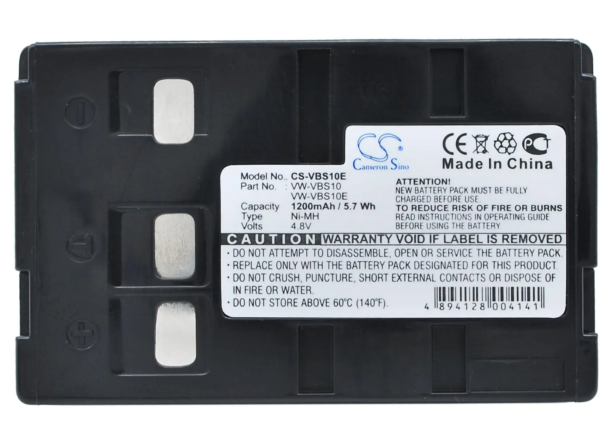 Μπαταρία για κάμερα PANASONIC NV-S950PN VBS10E NIMH 4,8V 1200mAh Cameron Sino