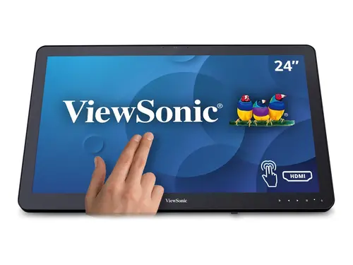 VIEWSONIC TD2430 24inch FHD 1920x1080 VA 10-Point Multitouch 200nits VGA HDMI DisplayPort 2xUSB speakers bookstand style - image 6