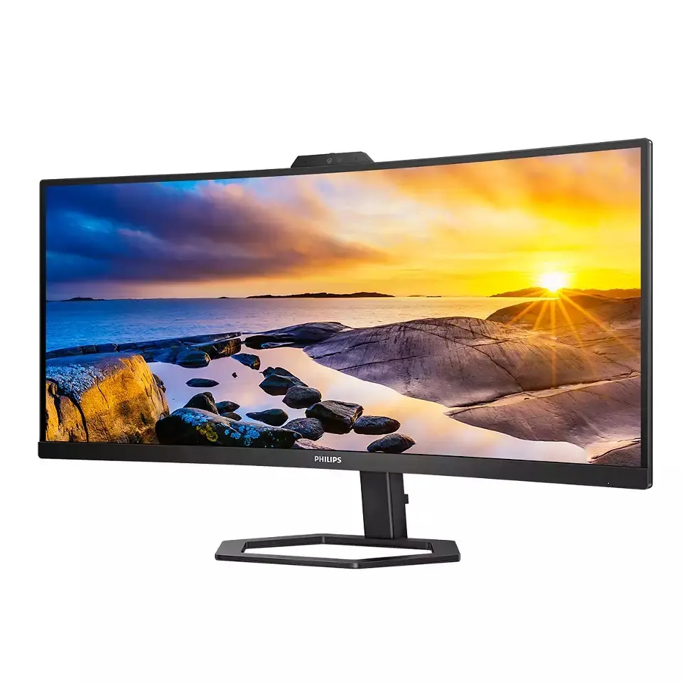 Монитор, Philips 34E1C5600HE, 34" Curved 1500R VA WLED, 3440x1440@100Hz, 4ms GtG, 1ms MPRT, 300cd m/2, 3000:1, Mega Infinity DCR, Adaptive Sync, FlickerFree, Low Blue Light, 5Wx2, 5mp FHD Cam, Tilt, Height Adjust, HDMI, DP, USB hub - image 1