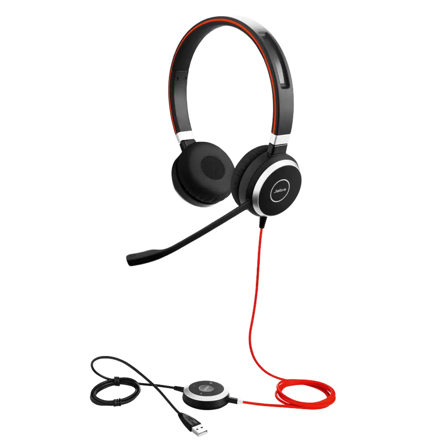 Слушалки с микрофон Jabra EVOLVE 40 MS Duo, Noise Cancelling, Microphone, 3,5 mm & USB - image 1