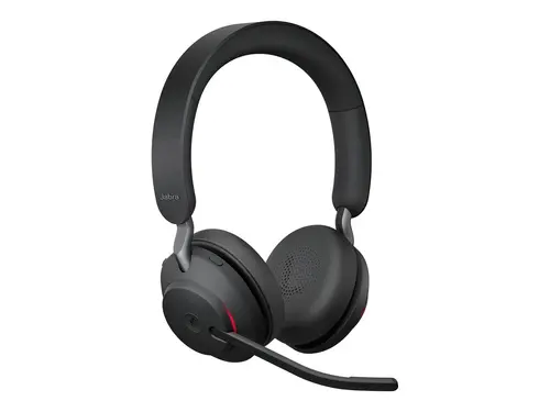 JABRA Evolve2 65 MS Stereo Headset on-ear Bluetooth wireless USB-C noise isolating black Certified for Microsoft Teams - 2