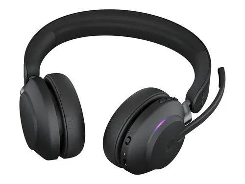 JABRA Evolve2 65 MS Stereo Headset on-ear Bluetooth wireless USB-C noise isolating black Certified for Microsoft Teams - 3