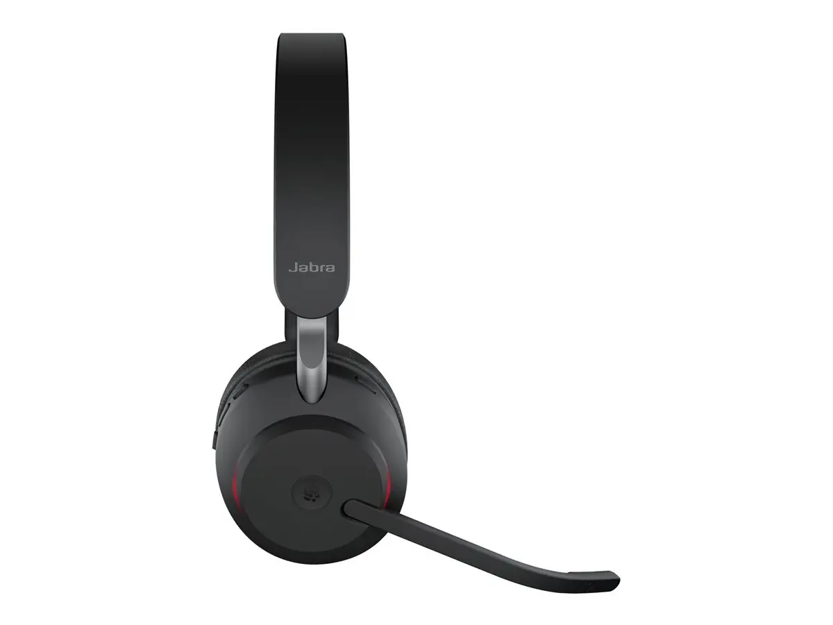 JABRA Evolve2 65 MS Stereo Headset on-ear Bluetooth wireless USB-C noise isolating black Certified for Microsoft Teams - image 3