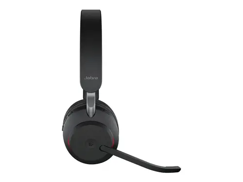 JABRA Evolve2 65 MS Stereo Headset on-ear Bluetooth wireless USB-C noise isolating black Certified for Microsoft Teams - 4