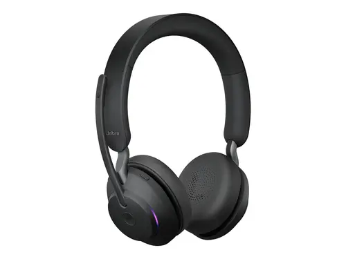 JABRA Evolve2 65 MS Stereo Headset on-ear Bluetooth wireless USB-C noise isolating black Certified for Microsoft Teams - 5