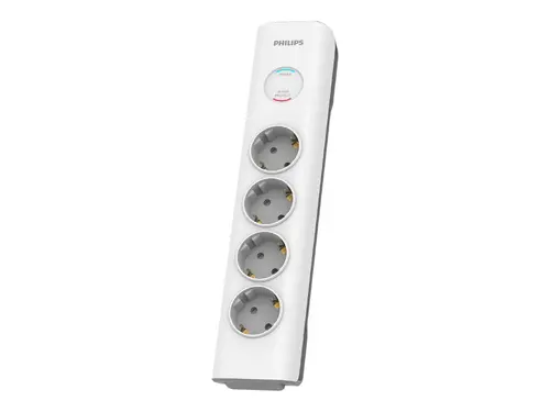 PHILIPS Πολύπριζο με προστασία από υπέρταση 4 θέσεων 600J προστασίας από υπέρταση 3680W 16A Αυτόματο προστατευτικό κάλυμμα - 1