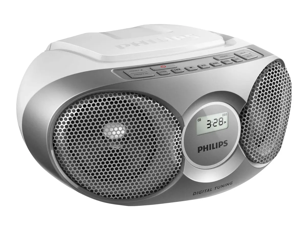 Philips CD радиокасетофон, FM/MW стерео тунер, 2 x 1 W RMS, среpcист,