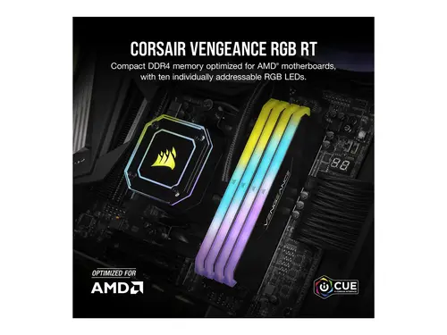 CORSAIR Vengeance RGB RT DDR4 3600MHz 16GB 2x8GB DIMM CL16 for AMD Ryzen - image 1