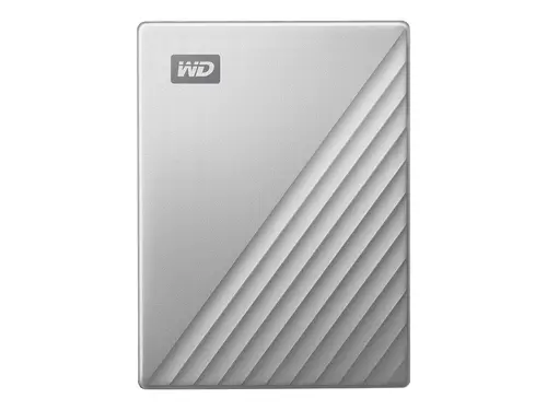 WD My Passport Ultra 4TB Silver USB-C/USB3.0 HDD 2.5inch Metal finish RTL portable extern