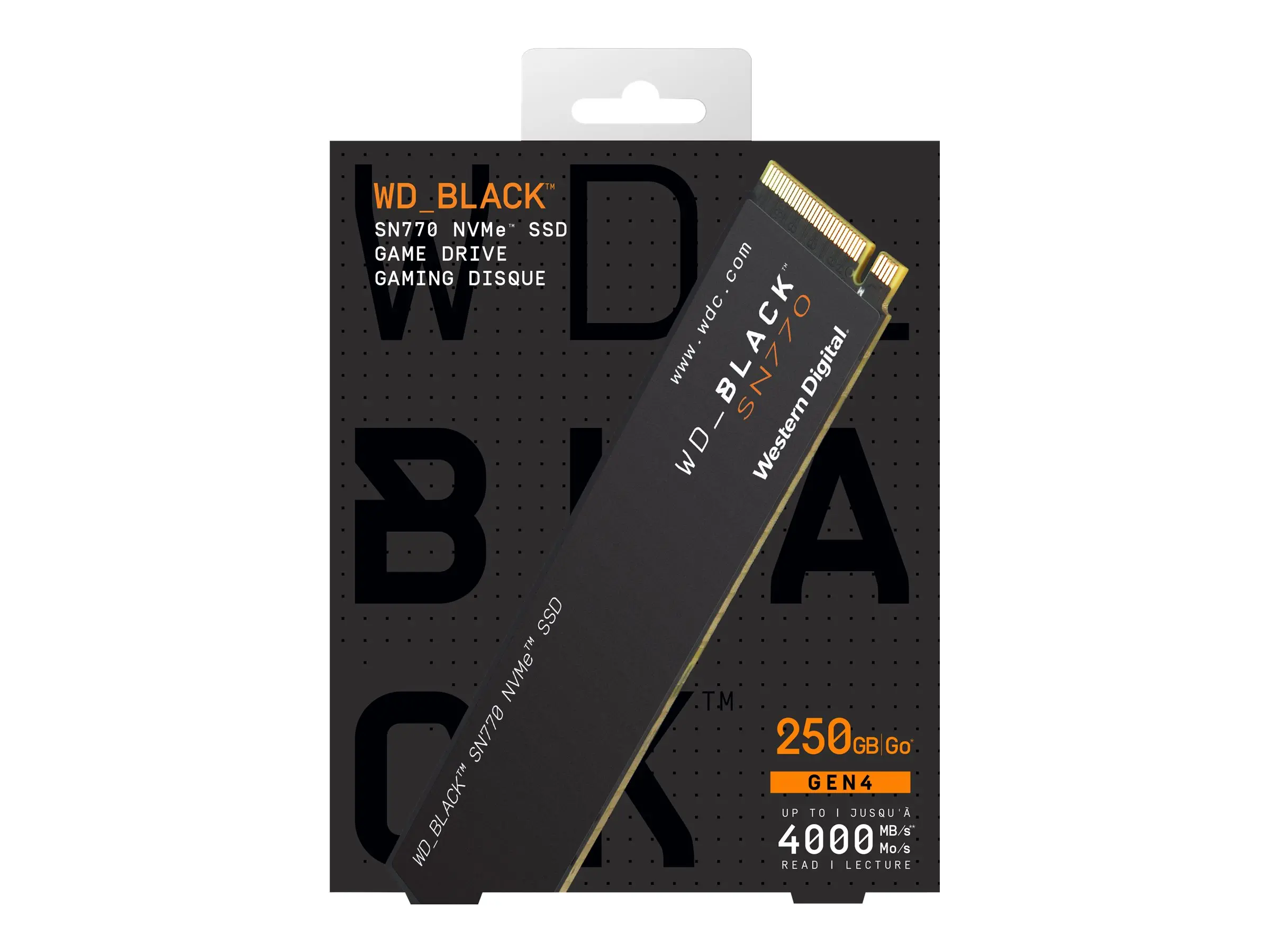 WD Black SSD SN770 NVMe 250GB PCIe Gen4 16GT/s M.2 2280 - image 5