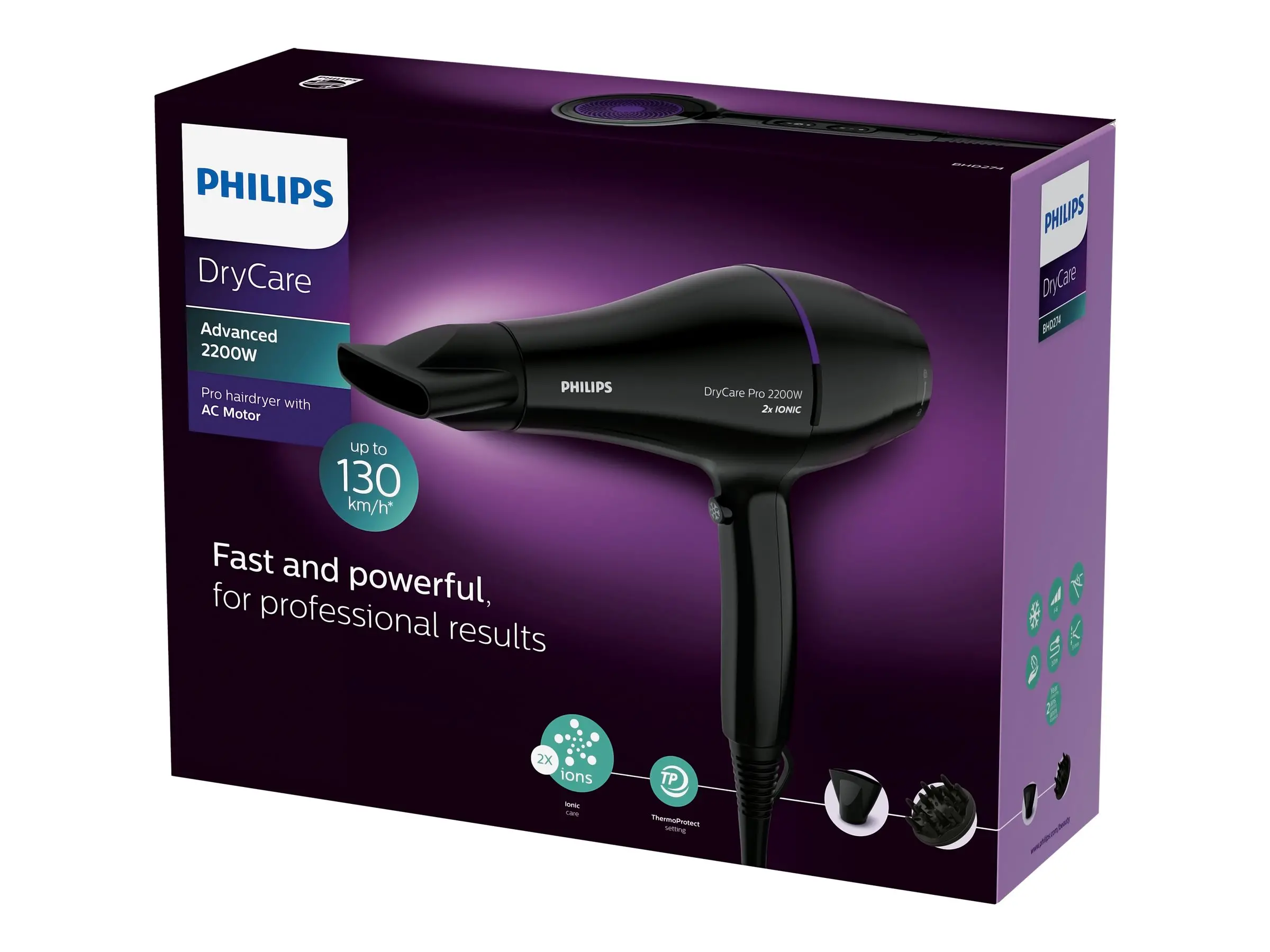 Philips Професионален сешоар DryCare 2200W, ThermoProtect - image 7